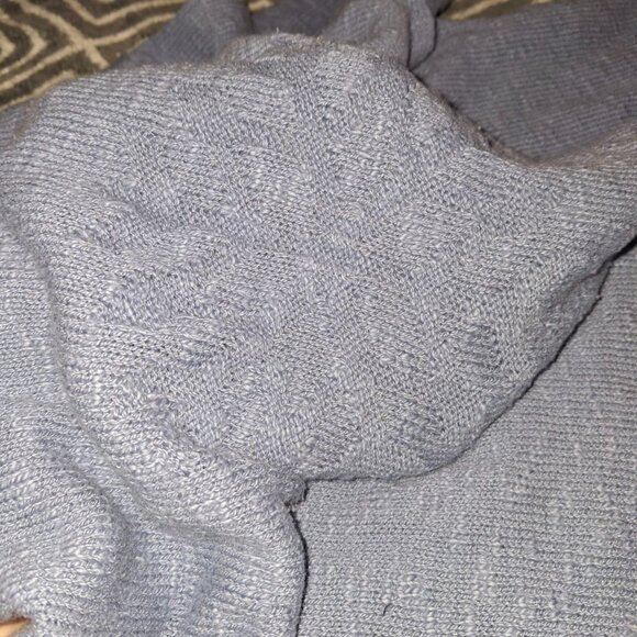 Cotton Country by Parkhurst Snow Day Turtle Neck Sweater in Grey Blue - Size M - Picture 7 of 10